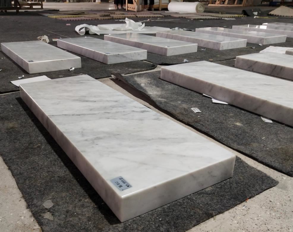 Carrara White marble wall and flooring