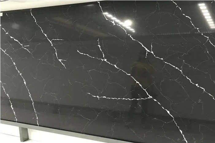 Calacatta Black Quartz slab Calacatta Black Quartz slab