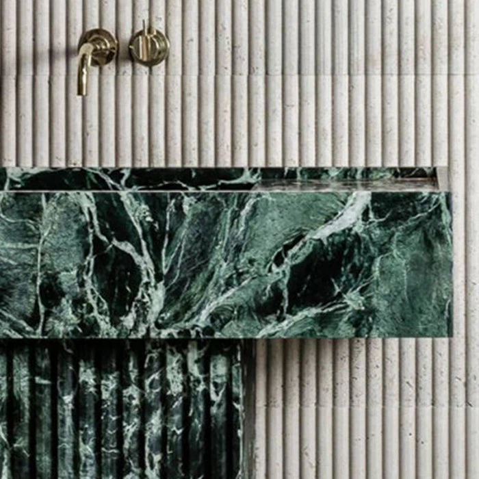 New wall design cave stone flute ribbed cladding wall panel fluted marble fluted travertine wall tiles